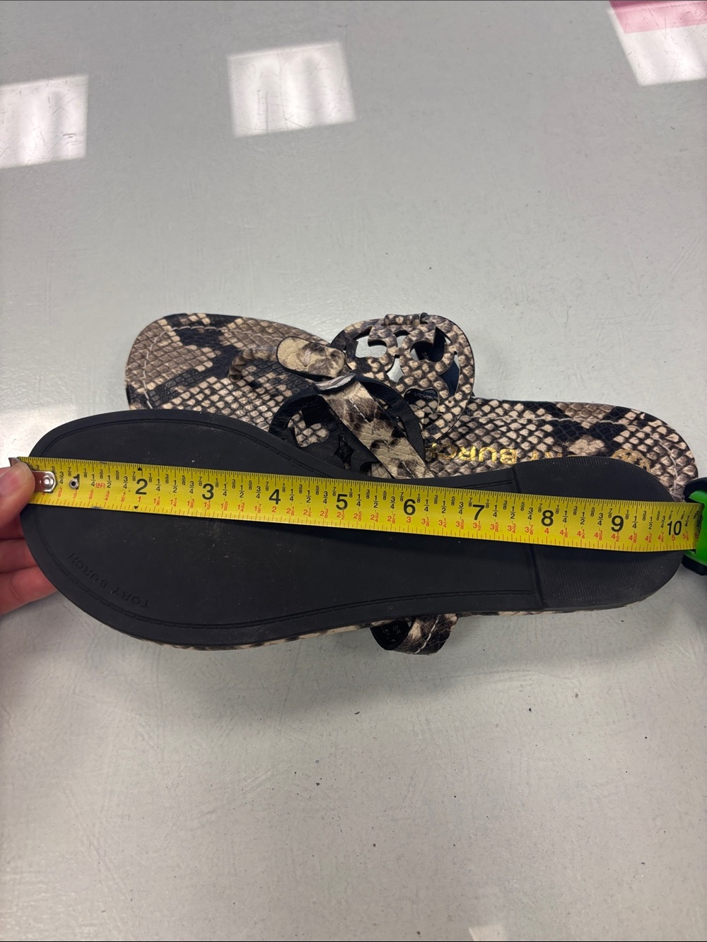 Tory Burch Snake-Print Miller Thong Sandals - Picture 9 of 11